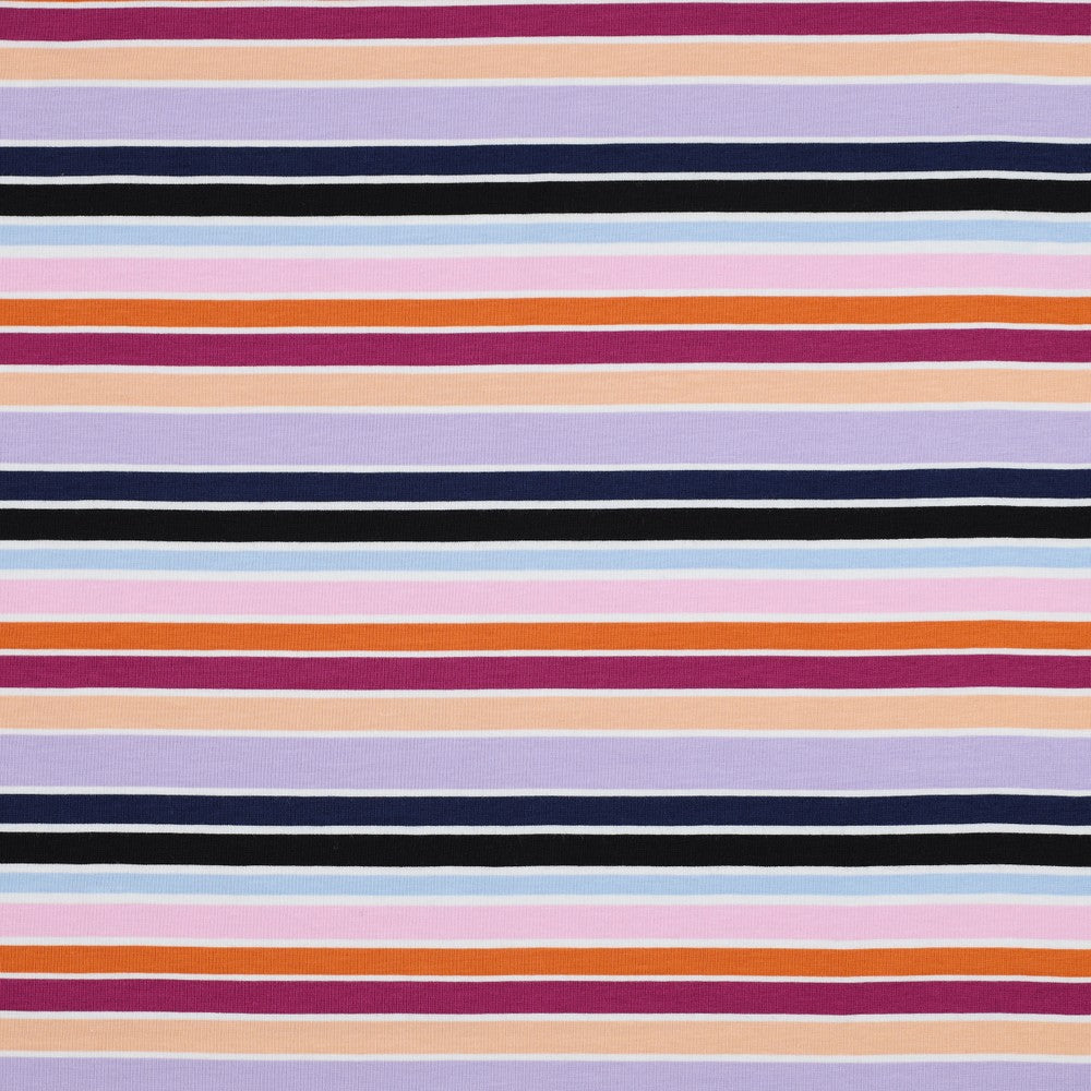 Jersey Stoff Streifen Bunt Meterware Jersey Stoff Blockstreifen