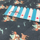 Swafing Holly French Terry Sweat Stoff Weihnachten dunkelblau