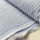 Oxford Baumwolle Stoff Webware Streifen hellblau