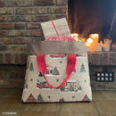 Swafing Santa Canvas Stoff Weihnachten Auto beige