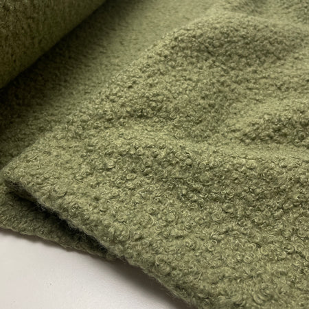 Boucle Stoff Jackenstoff grün