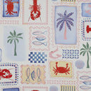 Canvas Stoff Sommer Patchwork bunt