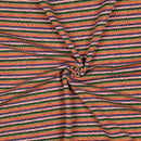 Strick Jacquard Stoff Streifen bunt