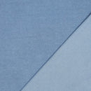 Denim French Terry Sweat Stoff mittel blau