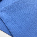 Seersucker Stoff Webware uni blau