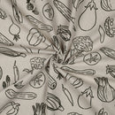 Canvas Baumwolle Stoff Gemüse beige