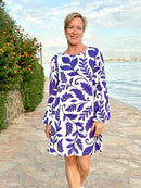 Swafing Viskose Stoff Simply Flowers by Lillesol & Pelle blau