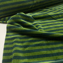Nicki Jersey Stoff gestreift grün