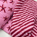 Jacken Doubleface Musselin Stepp Stoff Stepper rosa