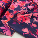 Poppy Jersey digital Stoff Blumen blau