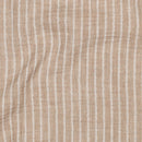 Musselin Stoff Double Gauze Baumwolle Streifen beige