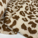 Teddy Plüsch Stoff Jackenstoff Leo beige braun