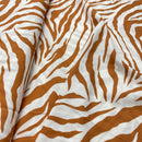 Viskose Stoff Webware Zebra Muster karamell