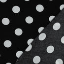 Viskose Stoff Webware Punkte Dots schwarz