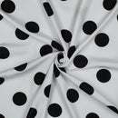 Viskose Stoff Webware Punkte Dots weiß
