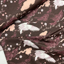 Sportjersey Stoff Funktionsjersey Crane Bird braun