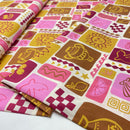 Poppy feine Baumwolle Stoff Muster gelb