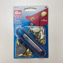Prym Druckknöpfe Nähfrei-Druckknopf Anorak 15mm goldfarbig