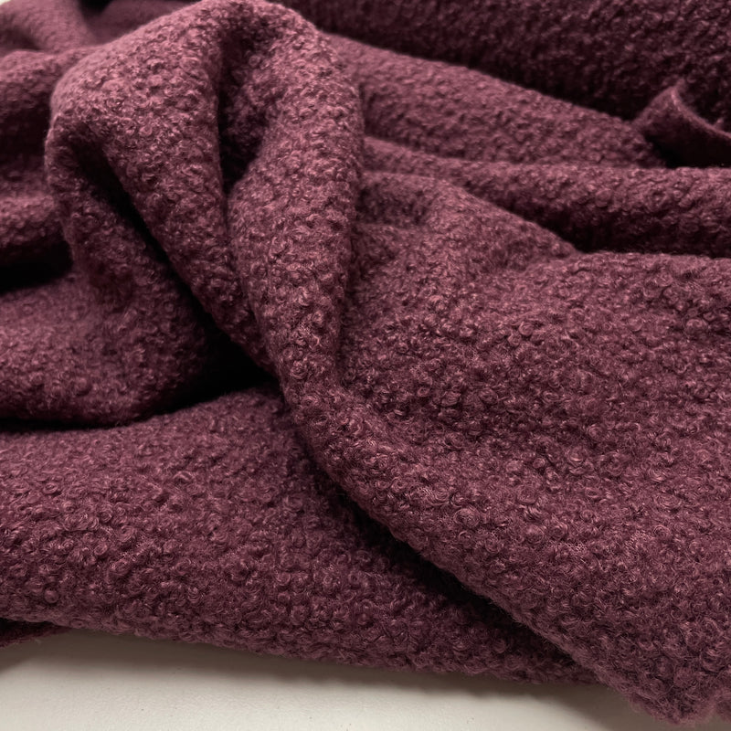 Boucle Stoff Jackenstoff mauve