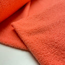 Teddy Boucle Stoff Jackenstoff mit Fleeceabseite orange