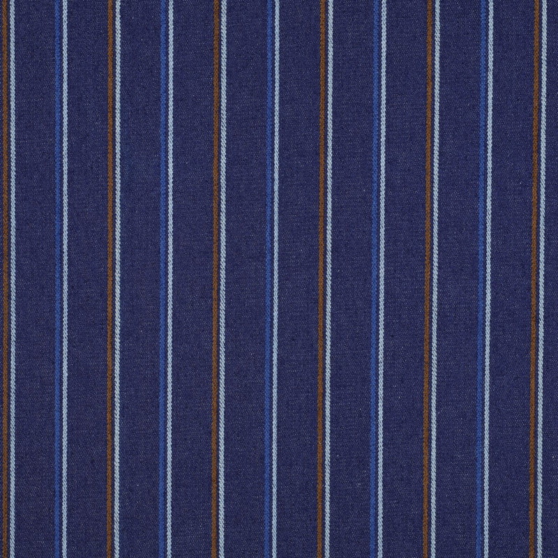 Jeans Baumwolle Webware Stoff Streifen blau