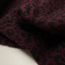 Teddy Plüsch Stoff Jackenstoff Leo Muster bordeaux