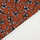 Punta di Roma Jersey Stoff Blumen braun