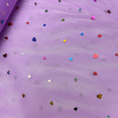 Swafing Hearts Tüll Stoff mit Herzen Wabentüll