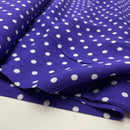 Viskose Webware Stoff Punkte Polka Dots blau lila