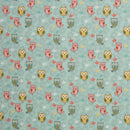 Swafing Hedwig Baumwolle Stoff Eulen Muster mint