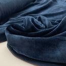 Swafing Kelz Nicki Samt Stoff mit Elasthan blau