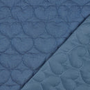 Jacken Denim Baumwolle Stepp Stoff Stepper Herzen blau