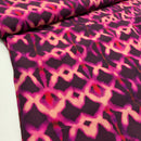 Viskose Ecovero Stoff Webware Batik Muster pink