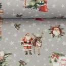 Swafing Santa Canvas Stoff Weihnachten grau