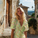 Handgefertigte Batik Baumwolle Muster grün