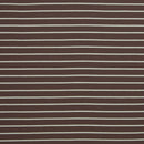 Jersey Stoff Streifen Swafing Isa petrol braun creme