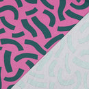 Nerida Hansen French Terry Sweat Stoff  Muster rosa