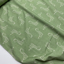 Jersey Stoff Giraffen grün