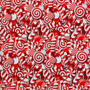 Swafing Holly angerauter Sweat Stoff Weihnachten Zuckerstangen rot