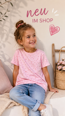 Jersey Stoff Herzen Herz Muster rosa