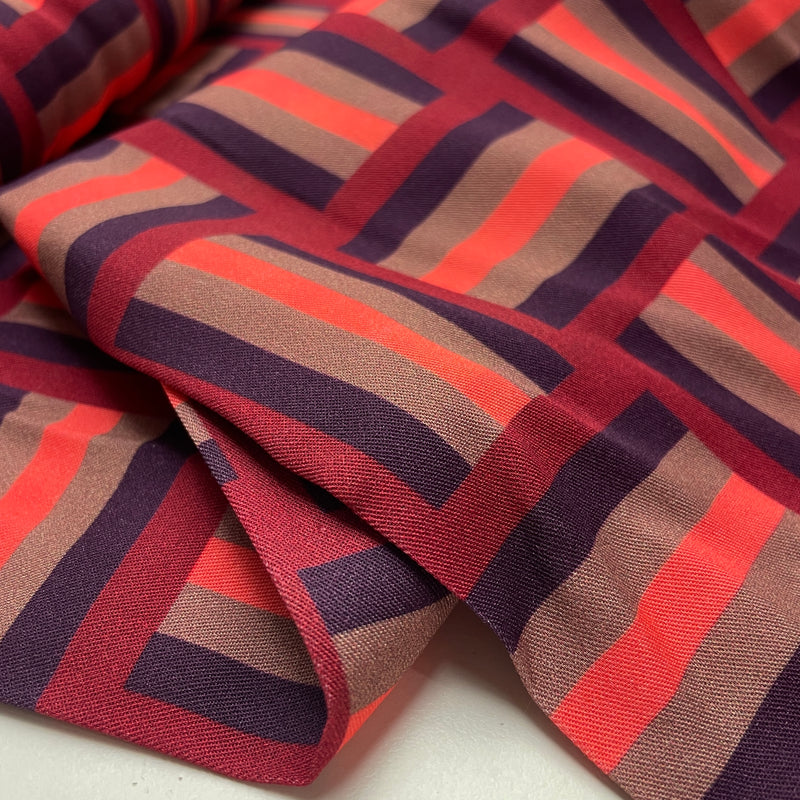 Viskose Stoff Geoluxe Braid Stripe  by Kibadoo