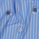 Cotton Baumwolle Webware Pailetten Streifen blau