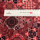 Poppy Jersey Stoff Digital Ornament bordeaux