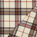 Tartan Check Bekleidungsstoff Stoff kariert beige orange