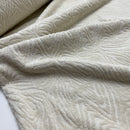 Kurzfloorfrottee Jacquard Stoff Ausbrenner ecru