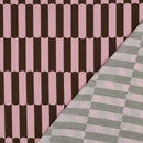 Viskose Ecovero Stoff Webware Muster rosa braun