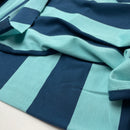 French Terry Sweat  Stoff Streifen blau