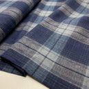Baumwoll Flanell Stoff Swafing Yukon blau kariert