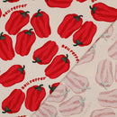 Canvas Baumwolle Stoff Paprika beige