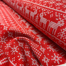 Swafing Holly French Terry Sweat Stoff Weihnachten rot